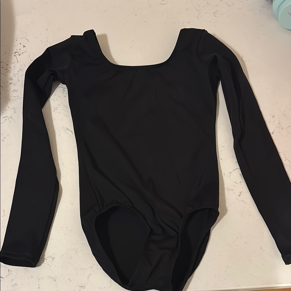 Kids Black Long Sleeve One Piece